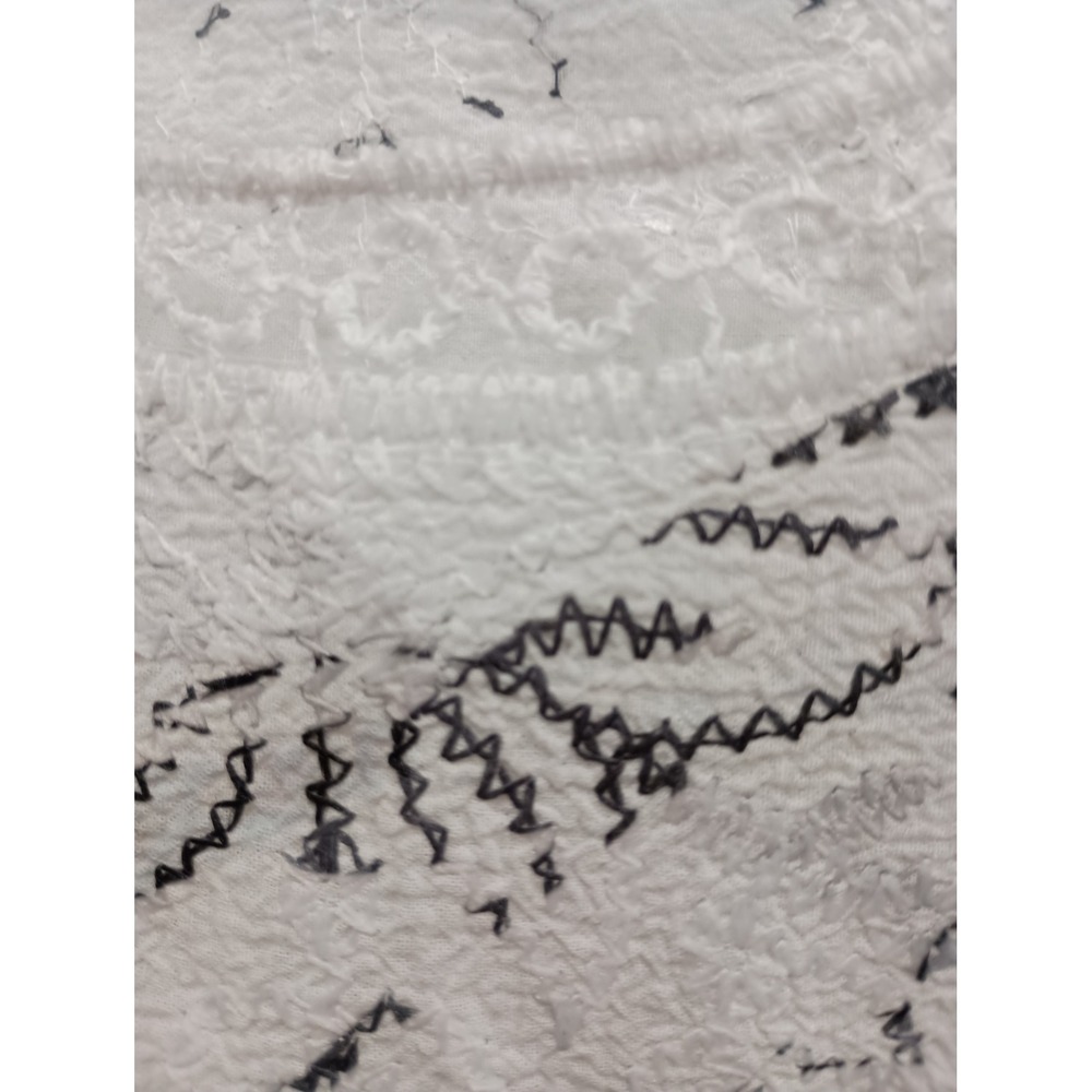 Impulse California Wearable Art Tunic Top Womens Medium White Black Floral Lace - Picture 3 of 12
